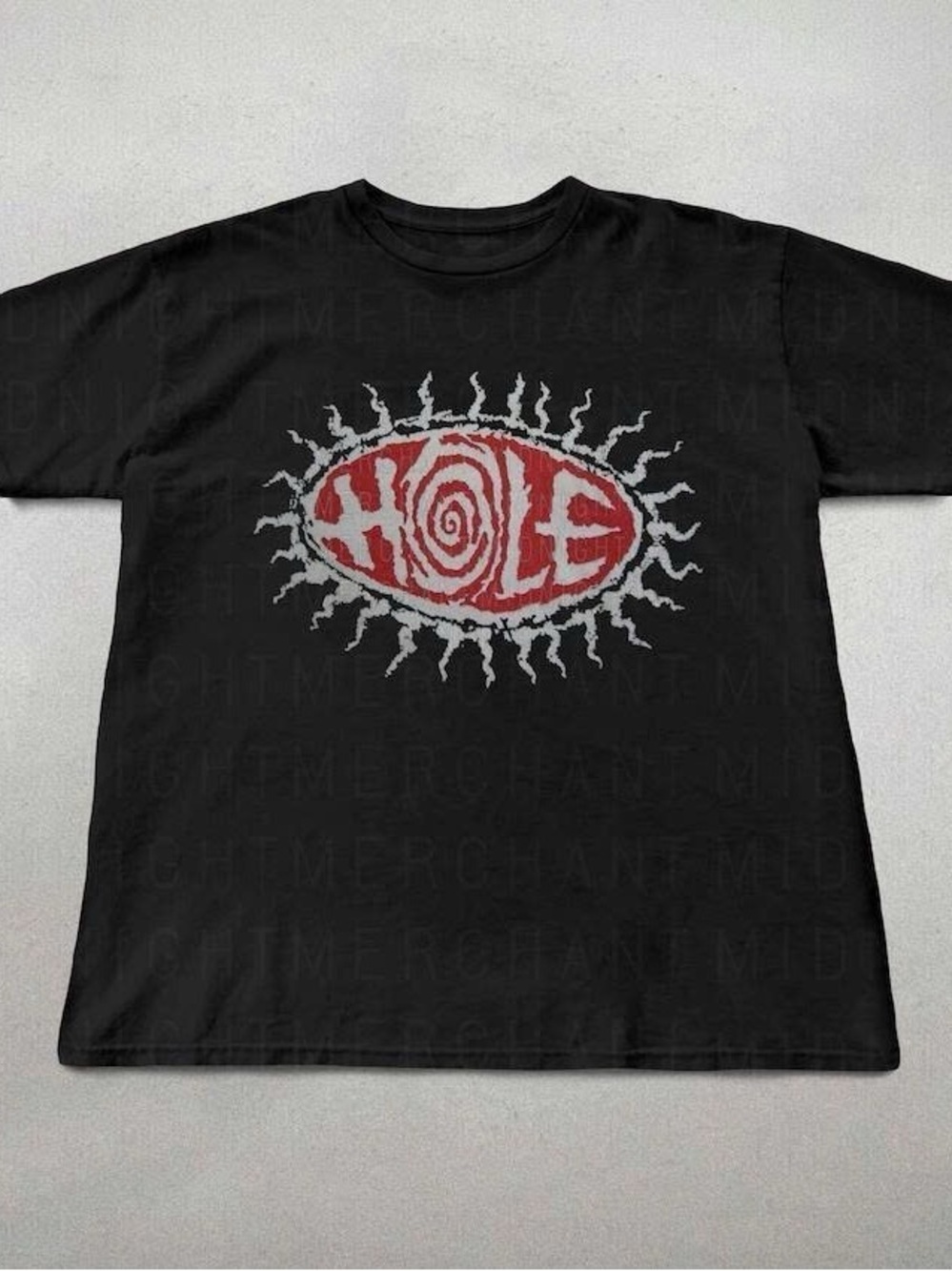 Band Logo Black T-Shirt with Red Graphic